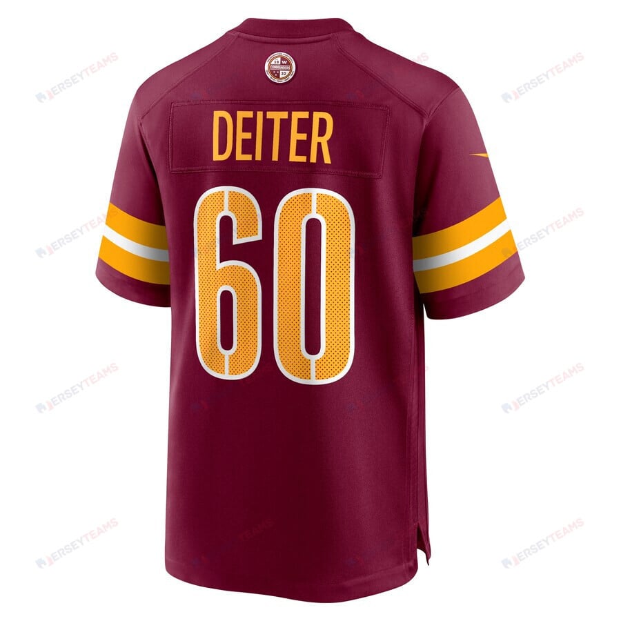 Michael Deiter 60 Washington Commanders Game Men Jersey - Burgundy