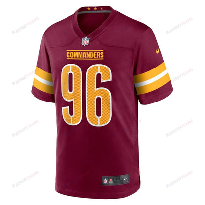 Norell Pollard 96 Washington Commanders Game Men Jersey - Burgundy