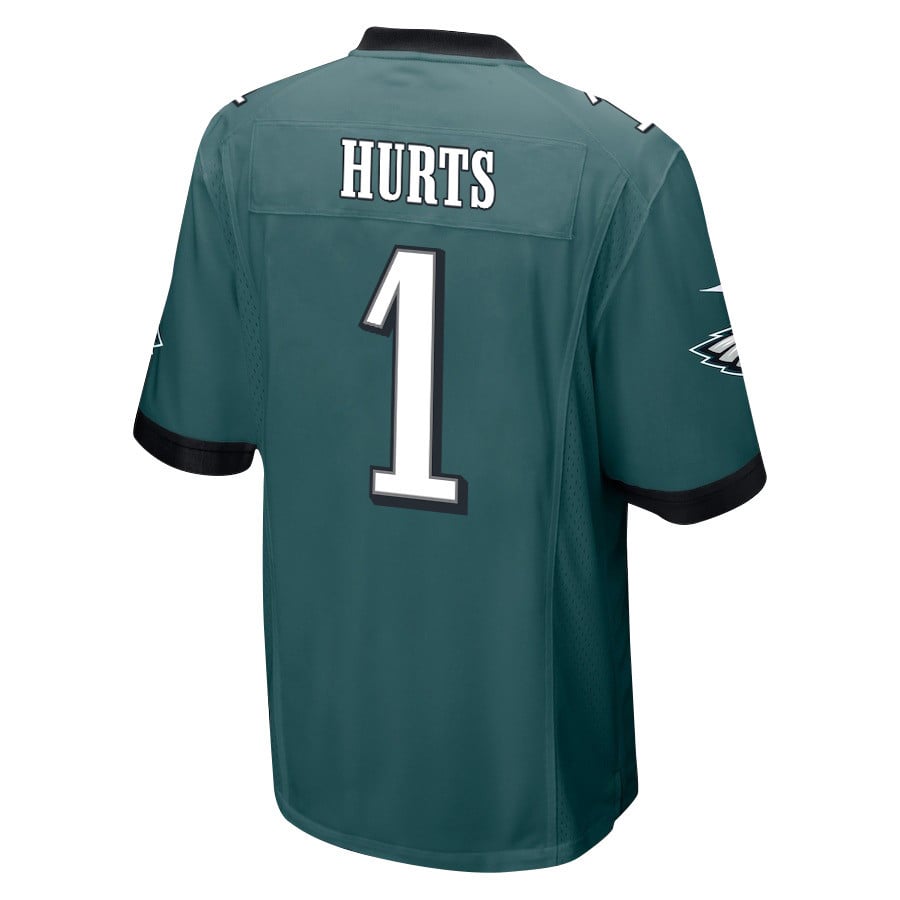 Jalen Hurts 1 Philadelphia Eagles 'Get Out of Jalen Free Card' Game Men Jersey - Midnight Green
