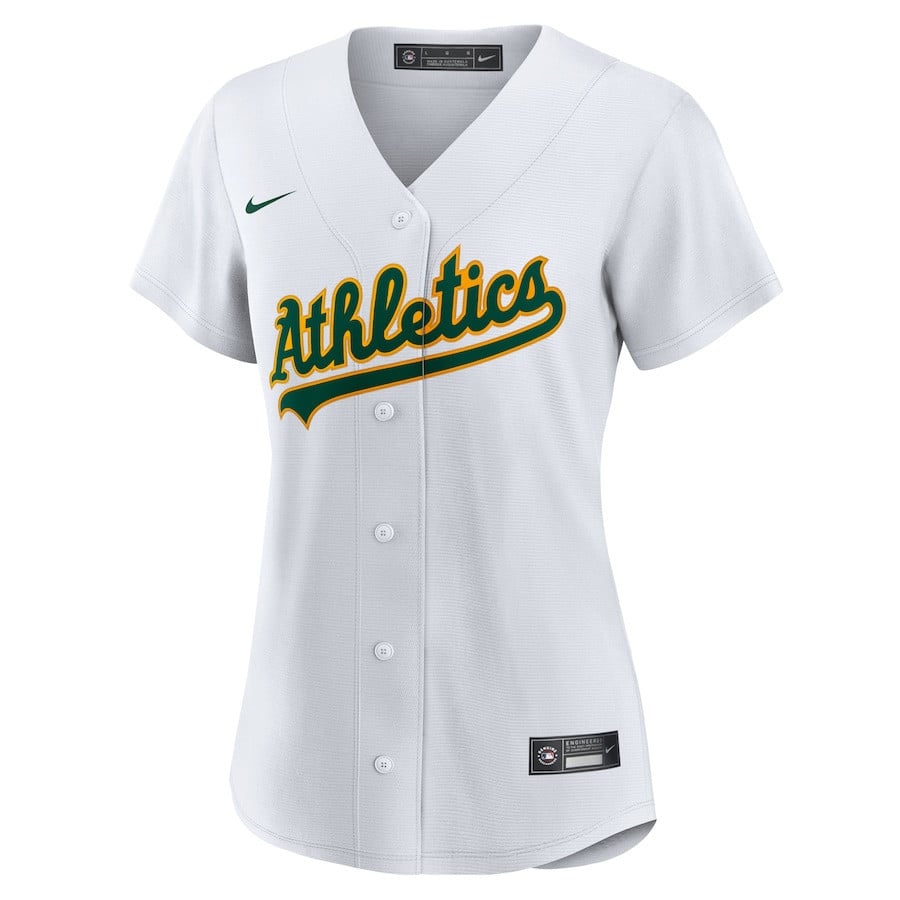 Jacob Wilson 5 Athletics Home Women Jersey - White