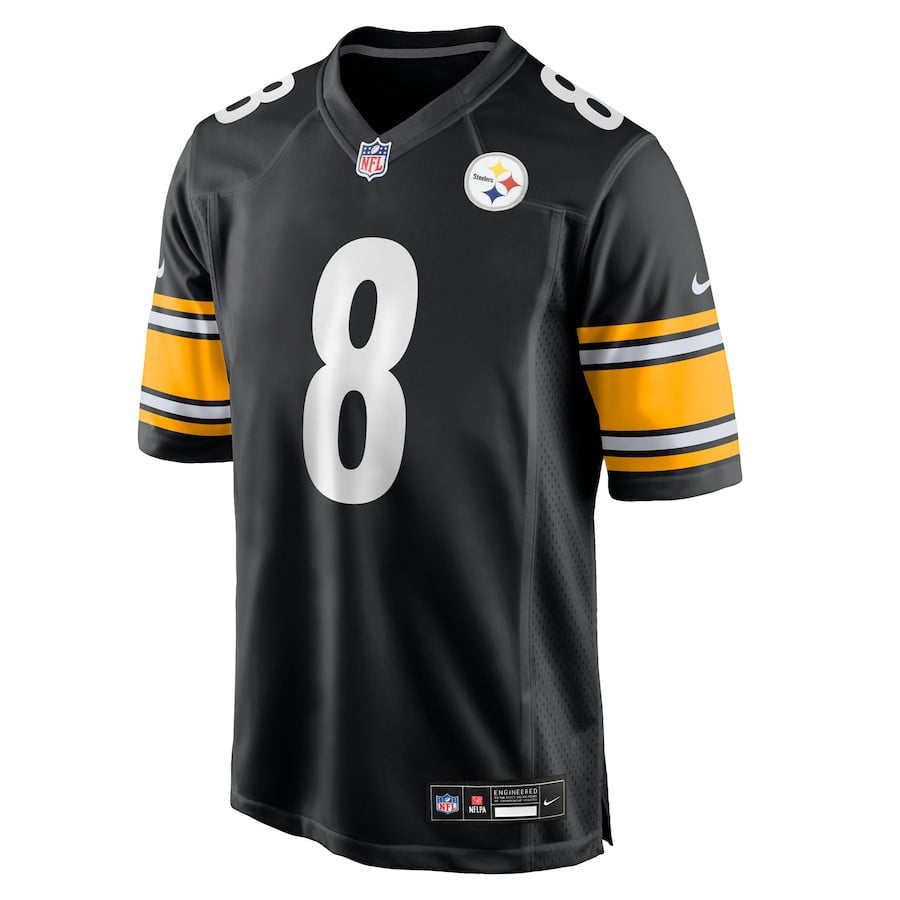 Aaron Rodgers 8 Pittsburgh Steelers Game Men Jersey - Black