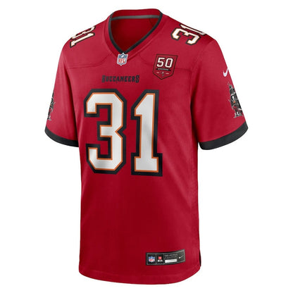 Antoine Winfield Jr. 31 Tampa Bay Buccaneers 50th Anniversary Game Men Jersey - Red