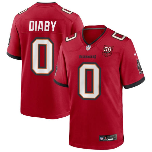 Yaya Diaby 0 Tampa Bay Buccaneers 50th Anniversary Game Men Jersey - Red