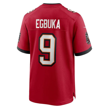 Emeka Egbuka 9 Tampa Bay Buccaneers Team 50th Season Patch Game Men Jersey - Red