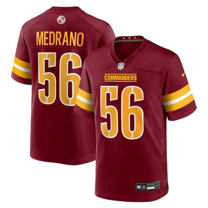 Kain Medrano 56 Washington Commanders Team Game Men Jersey - Burgundy