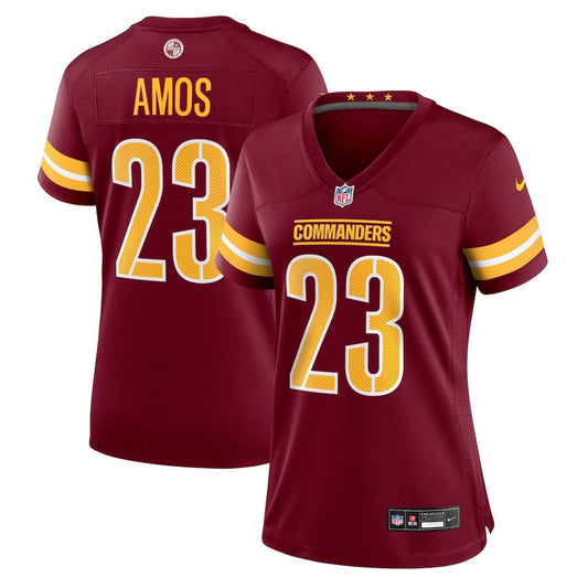 Trey Amos 23 Washington Commanders Women's Team Game Jersey - Burgundy