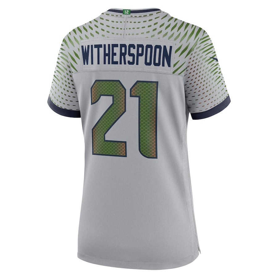 Devon Witherspoon 21 Seattle Seahawks Women's 2025 Rivalries Collection Game Jersey - Wolf Gray