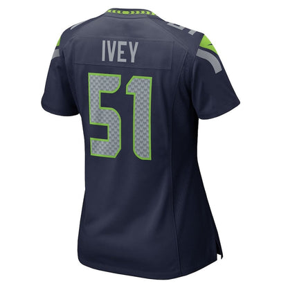 Jared Ivey 51 Seattle Seahawks Women's Team Game Jersey - College Navy