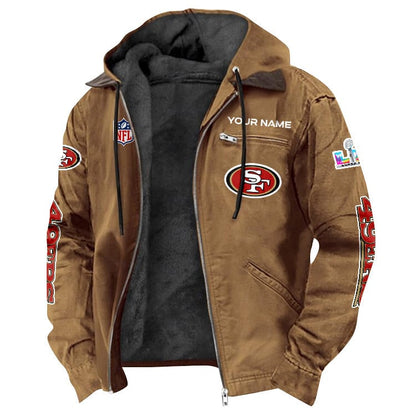 San Francisco 49ers 2026 Super Bowl LX Custom Name Special Edition Flannel Jacket