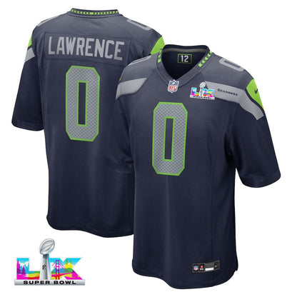 DeMarcus Lawrence 0 Seattle Seahawks 2026 Super Bowl LX Game Jersey - College Navy