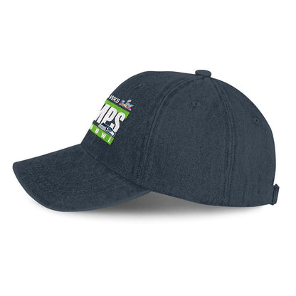 Seattle Seahawks Super Bowl LX Champs 25/26 Washed Cap – Printed Graphic - Navy