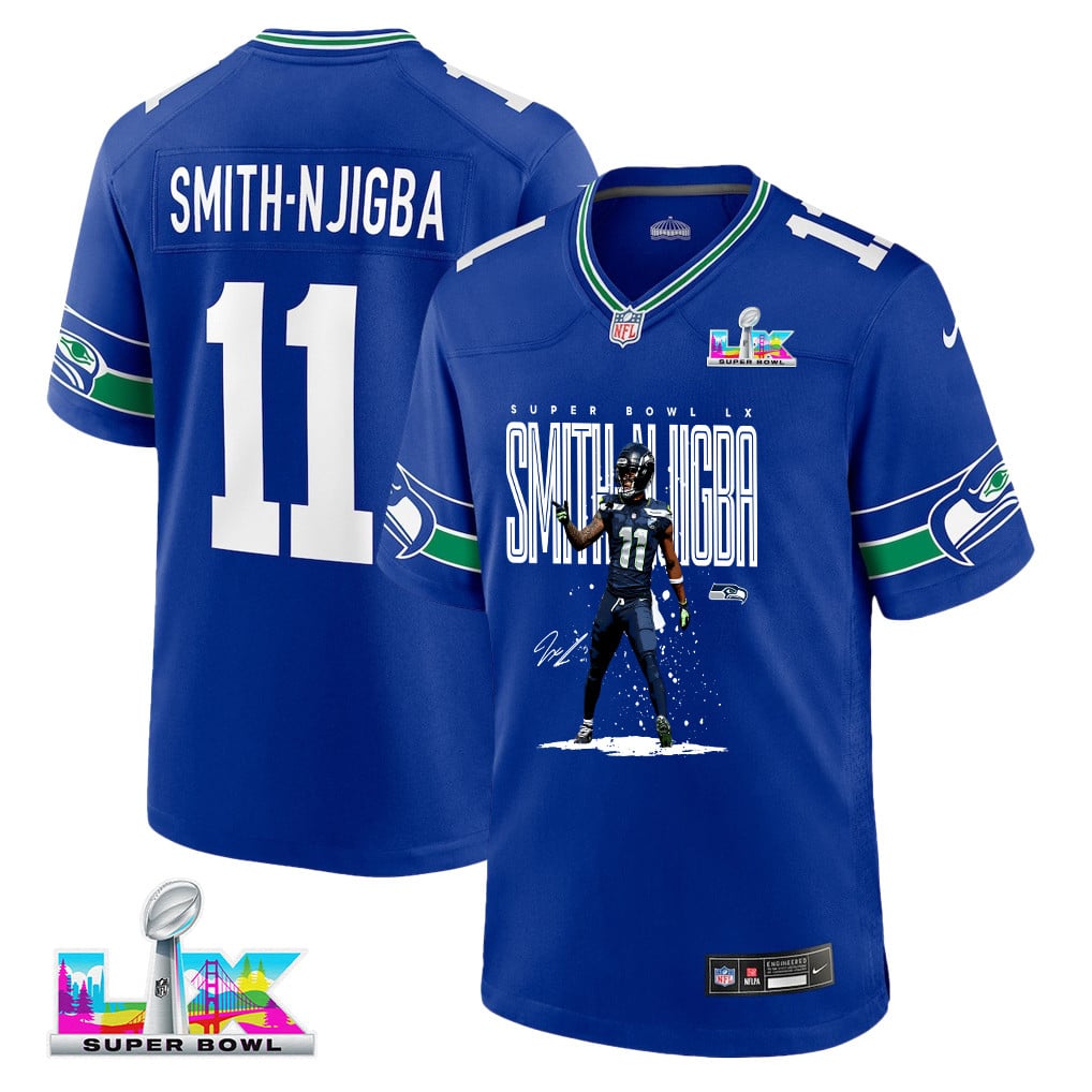 Jaxon Smith-Njigba 11 Seattle Seahawks Super Bowl LX Fan-Favorite Playmaker Jersey – Royal Blue
