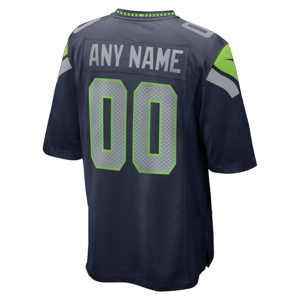 Seattle Seahawks 25-26 Champions Super Bowl LX Custom Team Game Jersey - College Navy