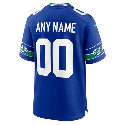 Seattle Seahawks Super Bowl LX Champions Royal Alternate Game Jersey - Custom Name & Number