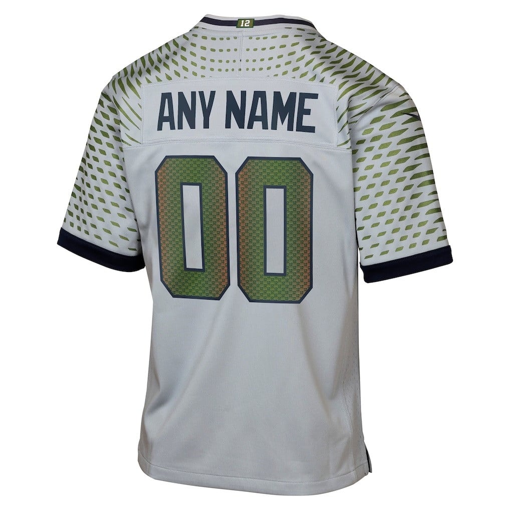 Seattle Seahawks Super Bowl LX Champions Custom Rivalries Collection Game YOUTH Jersey - Gray