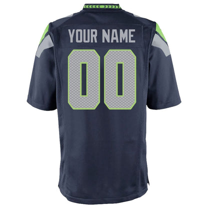Seattle Seahawks Super Bowl LX Champions For Fan Edition Custom Team Game YOUTH Jersey - College Navy