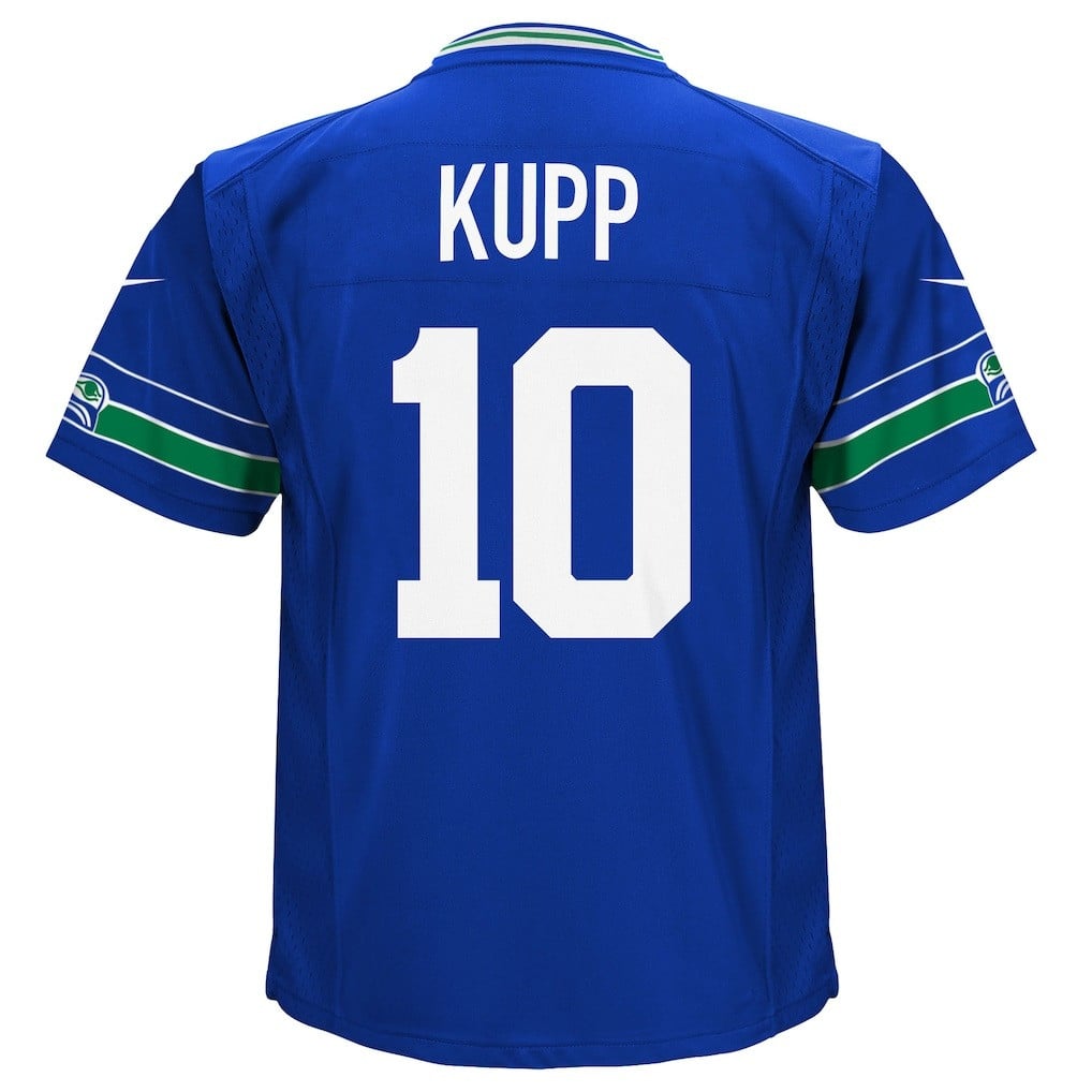 Cooper Kupp 10 Seattle Seahawks Super Bowl LX Offensive Powerhouse YOUTH Game Jersey– Royal Blue