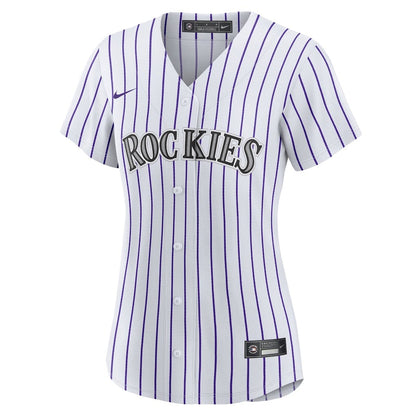 Tyler Freeman 2 Colorado Rockies Women's Home Jersey - White