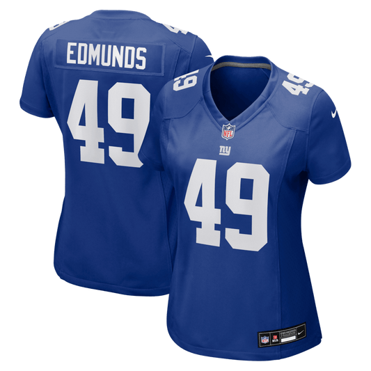 Tremaine Edmunds 49 New York Giants Women's Team Game Jersey - Royal