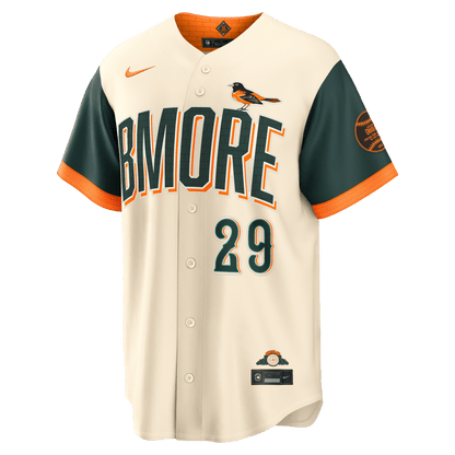 Samuel Basallo 29 Baltimore Orioles 2026 City Connect Jersey - Men, Natural