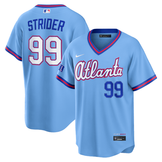 Spencer Strider 99 Atlanta Braves 2026 City Connect Jersey - Men, Powder Blue