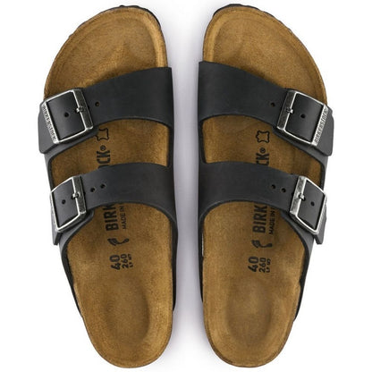 Birkenstock Arizona Oiled Leather in Black Sandals