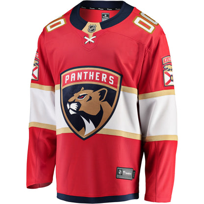Florida Panthers Fanatics Home Breakaway Custom Jersey - Red