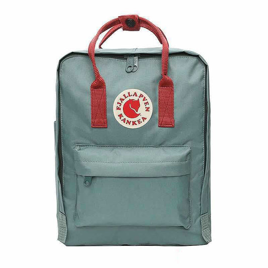 Fjallraven Kanken Classic Frost Green with Burgundy Stripe