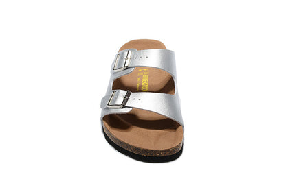 Birkenstock Arizona (Silver Metallic Birko-Flor)