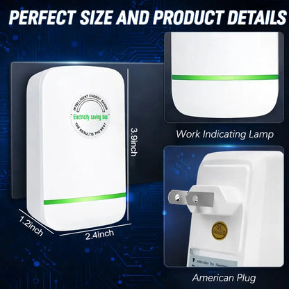New Universal Energy-Saving Box, Reduce Electricity Bills, Plug-and-Play, Power Factor Corrector for Home and Office