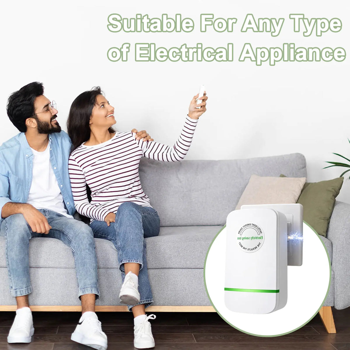 New Universal Energy-Saving Box, Reduce Electricity Bills, Plug-and-Play, Power Factor Corrector for Home and Office
