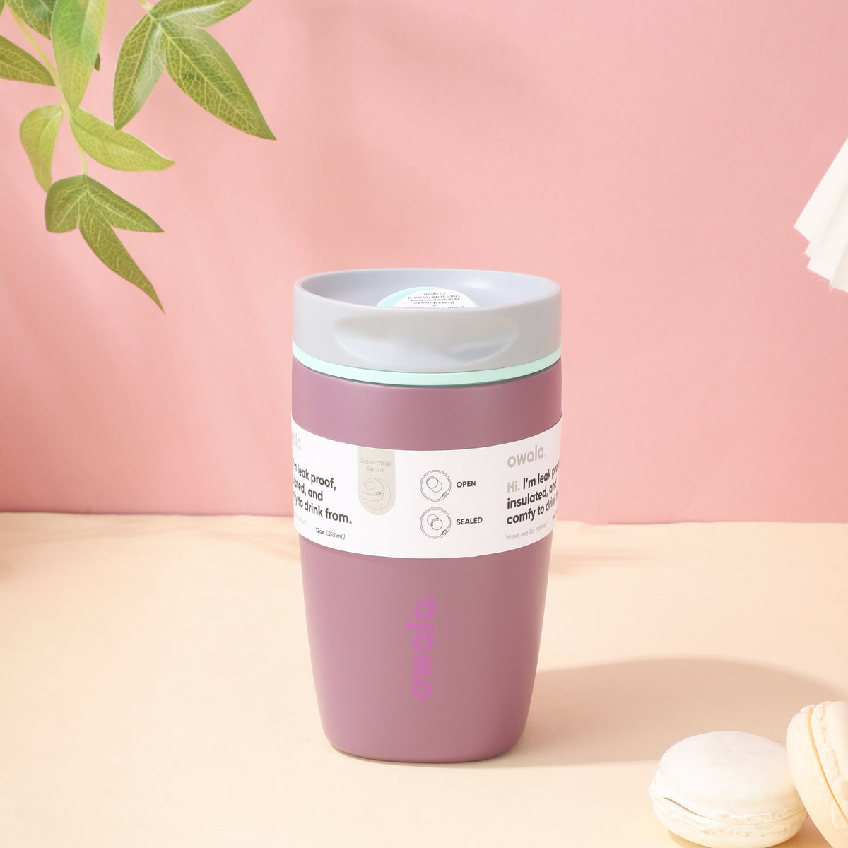Owala SmoothSip Slider 12oz Stainless Steel
