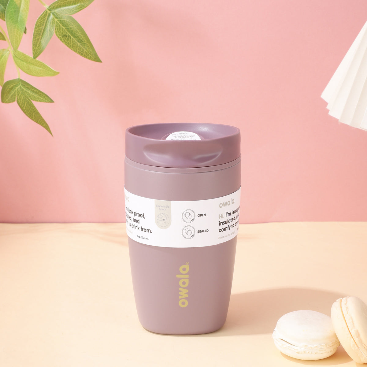 Owala SmoothSip Slider 12oz Stainless Steel