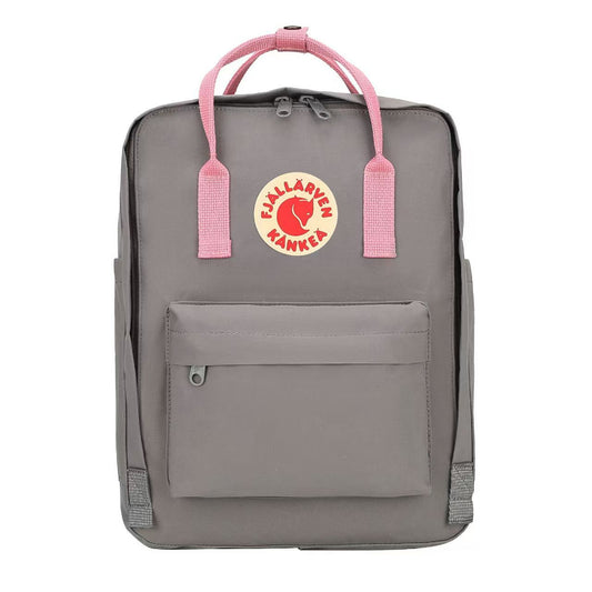 Fjallraven Kanken Laptop 17 Fog Gray with Pink Stripe