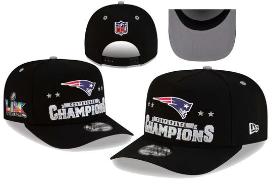New Era 9FIFTY New England Patriots Conference Champions Snapback Hat - Black