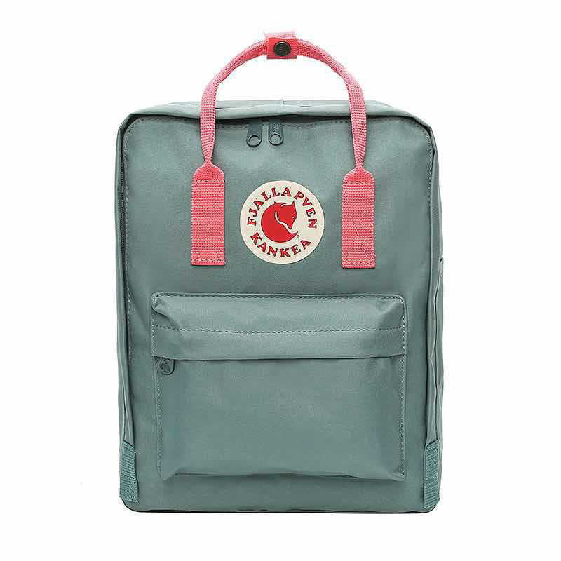 Fjallraven Kanken Classic Frost Green with Peach Stripe
