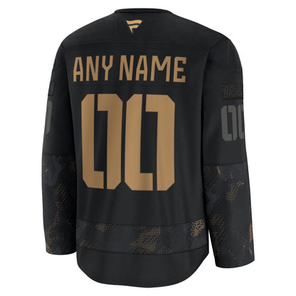 Nashville Predators Fanatics 2024 Military Appreciation Custom Practice Jersey - Black