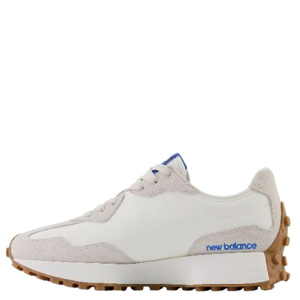 New Balance Women's 327 in Moonbeam with Blue Oasis
