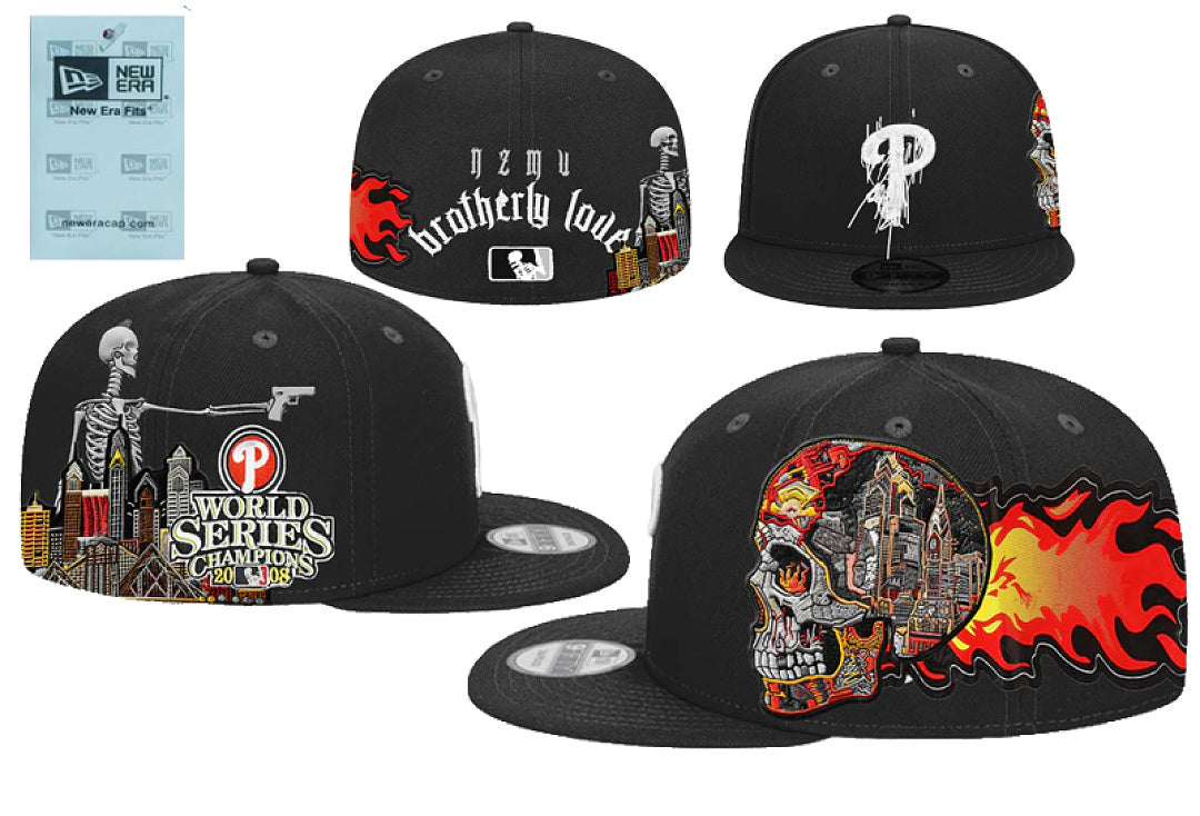 3D Embroidered Closed Fitted Flat Bill Baseball Cap Unisex Streetwear Sports Hats