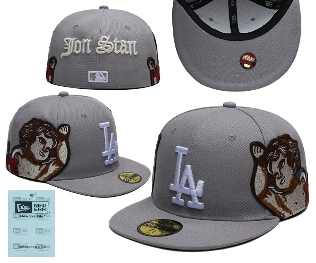 3D Embroidered Closed Fitted Flat Bill Baseball Cap Unisex Streetwear Sports Hats