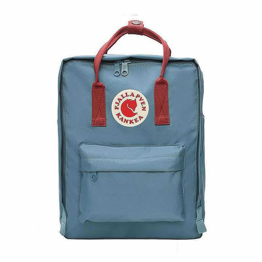 Fjallraven Kanken Mini Gray Blue with Burgundy Stripe