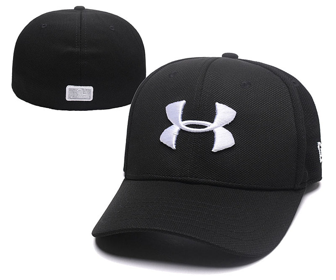 Unisex Stretch Curved Brim Baseball Cap, Embroidered Closed Back Sports Hat