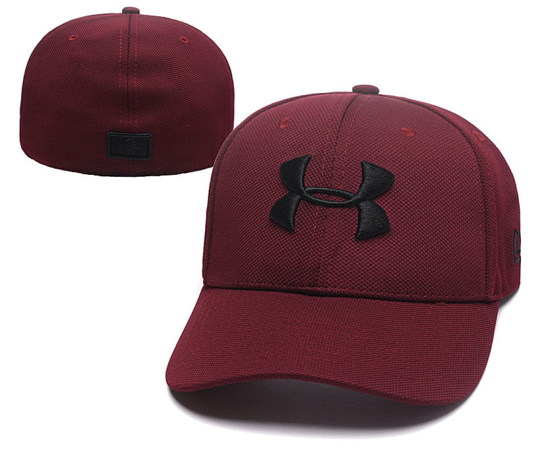 Unisex Stretch Curved Brim Baseball Cap, Embroidered Closed Back Sports Hat