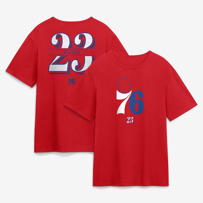 LeBron James Philadelphia 76ers Fanatics In The Paint Name & Number T-Shirt - Royal