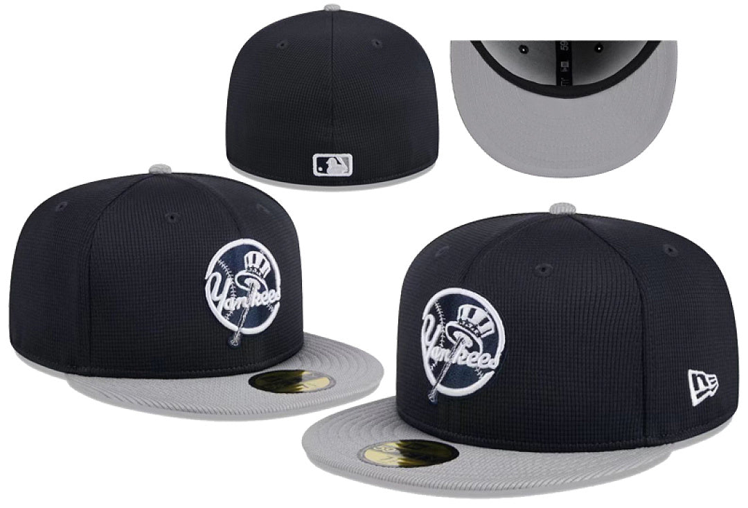 Unisex Closed Fitted Flat Bill Baseball Cap, Patchwork Printed Embroidered Full Crown Streetwear Hat, Non-Adjustable Sports Cap with Multiple Styles & Sizes