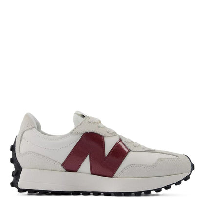 New Balance Women's 327 in Sea Salt with Monarch Burgundy Shoe