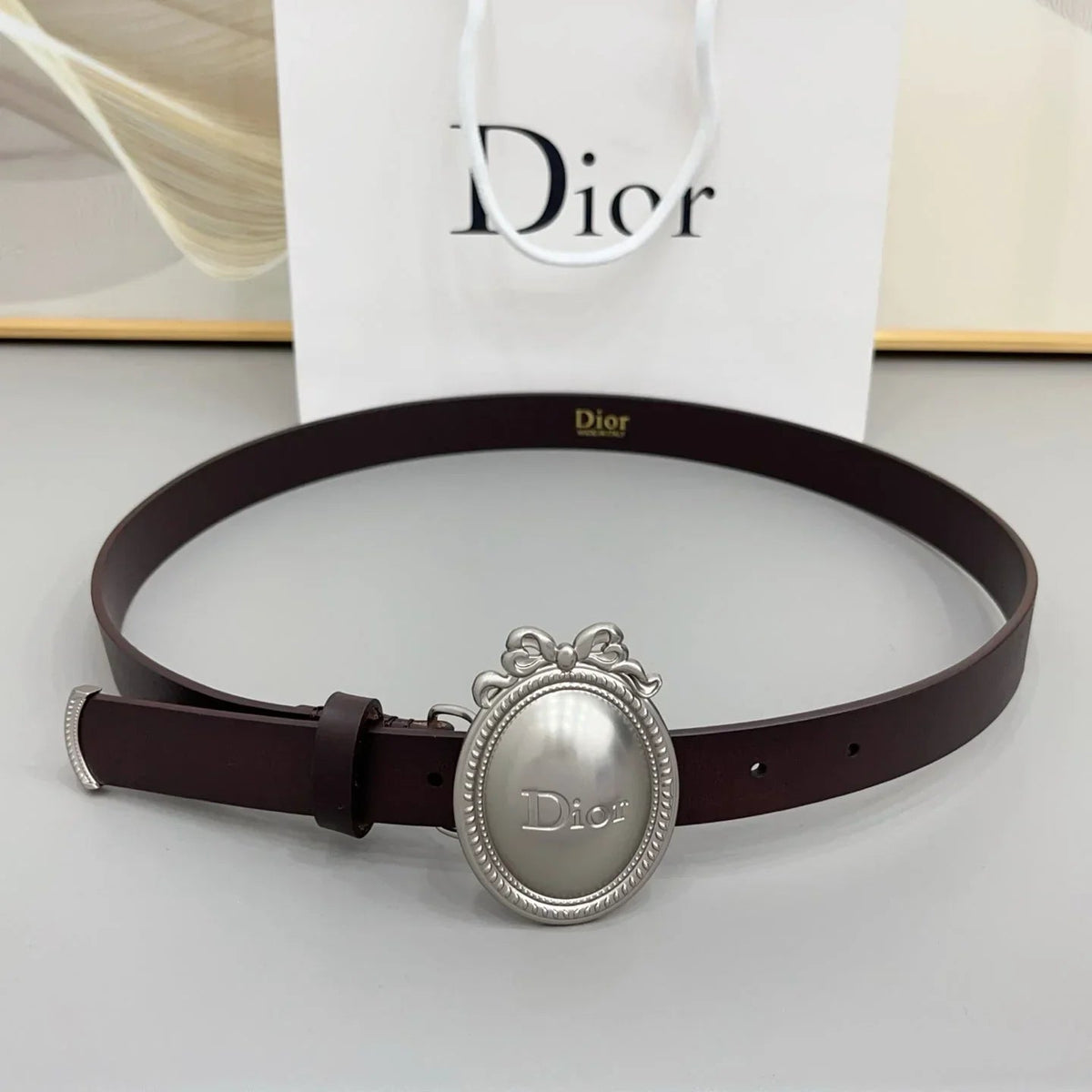 Dior Médaillon Belt 25mm Smooth Calfskin