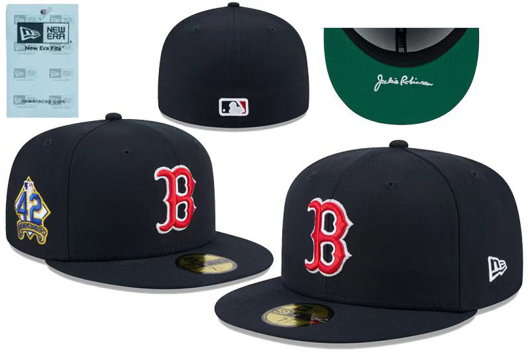 Closed Fitted Flat Bill Baseball Cap Unisex Embroidered Non Adjustable Street Sports Hat Multiple Styles