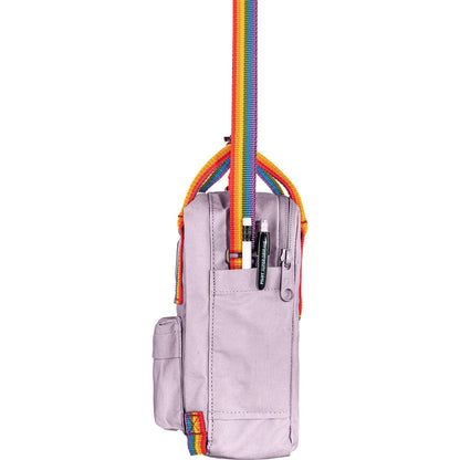 Fjallraven Kanken Rainbow Sling Black and red stripes