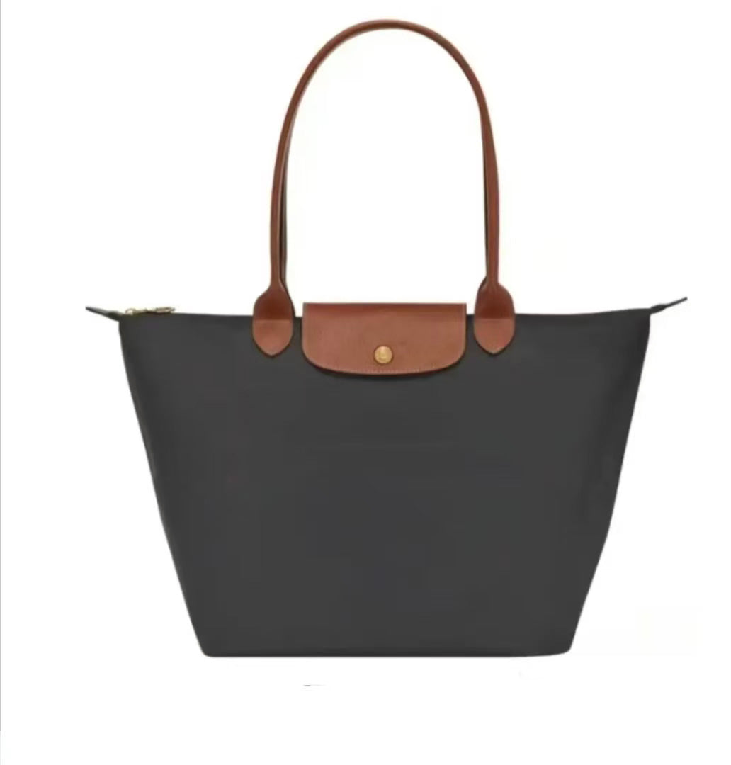 Longchamp - Small Le Pliage Tote, Gunmetal